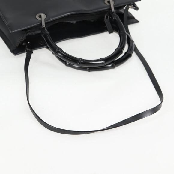 GUCCI Bamboo Hand Bag Leather Black 002 002 - Picture 10 of 16